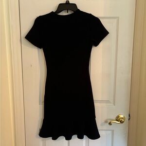 H&M fitted navy blue textured dress